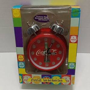 Coca-Cola Red Twin Bell Alarm Clock Vintage 1996 New In Package